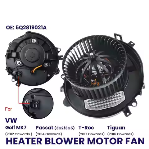 HEATER BLOWER MOTOR FAN WITH RESISTOR FOR VW GOLF MK7 PASSAT 3G2 3G5 TIGUAN MK2
