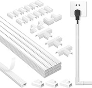Carehabi Cable Duct White Self-Adhesive 4.8 m, 15 x 9 mm, Mini Cable Duct White for TV Wall and Desk