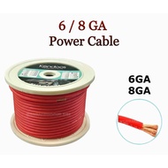 4GA / 6GA / 8GA CCA Copper High Current Power Cable For Amplifier (Sell Per Meter)
