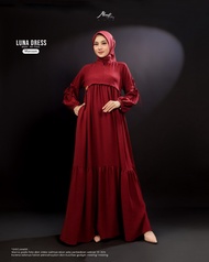Luna Dress ORI by Arrafi Hijab Official Gamis Terbaru Air Flow Premium Busui Friendly Jumbo LD 110 D