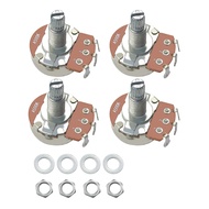 PHRILAM4Pcs full-size 18mm electric guitar bass potentiometers A500K/B500K/A250K/B250K selectable 18