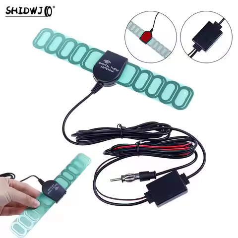 1Pcs Car AM FM TV Radio Digital Antenna Aerial Signal AMP Amplifier Booster DC 10.5 16V 3~5m 88-108M