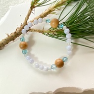 月光石 崖柏木 療癒開運 天然水晶手鍊 禮物 能量石 日本直郵