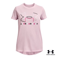 Under Armour UA Girls Tech™ Big Logo Twist Short Sleeve อันเดอร์ อาร์เมอร์ เสื้อออกกำลังกายสำหรับเด็กผู้หญิง
