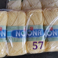 1pcs Benang kait Nona 40gram 4ply knitting yarn ( yellow , brown, orange )