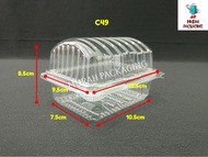 BENXON OPS C49 - Plastic Tray (100pcs±) Bakery Disposable Plastic Clear Food Box / Bekas Makanan C49