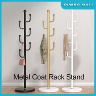 Metal Coat Rack Stand 170CM Hanging Clothes Rack Hat Standing Hanger with Hooks Baju Besi Rak Topi