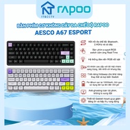 [Rapoo AESCO A67] E-Sport RGB Gaming Keyboard – Rapid Trigger, Hot Swap, 4KHz Wireless, 8KHz Wired, 