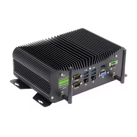 LINKLEAPS Fanless Industrial Mini PC Embedded PC Support 4th to 13th Gen Intel Core I3 I5 I7 with Du