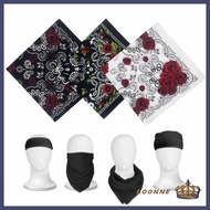 Coonn 21 Rose Bandana Head Scarf Hip Hop Square Turban Head Scarf for Teenagers