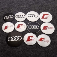 4pcs 45mm 56mm 60mm 65mm 75mm Wheel hub cap sticker for AUDI A4A3A5A6A7 Q3Q5Q7S3 RS S Hub center cov