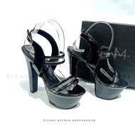 15 cm Heels with Glossy Mica Strap, Women's High Heels RNM.Market