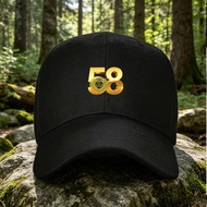 TAU GAMMA PHI 58th Founding Anniversary Black Baseball Cap, October 4 2026 Print, Premium Polyester,
