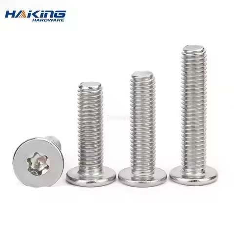 5/50pcs M1.6 M2 M2.5 M3 M4 M5 M6 M8 304 Stainless Steel CM Six-Lobe Torx Ultra Thin Super Low Flat W