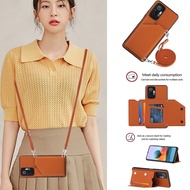 Da dây đeo chéo Có Thể Tháo Rời Ví bỏ túi chân đế gập Chủ khe cắm thẻ vỏ điện thoại Cho Oppo A94 F19