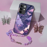 HP GANTUNGAN Glass Softcase + Hanging Strap Latest Realme C85hp Protective Phone Case [LL76]