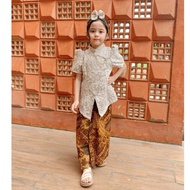 Kata Kids Kebaya Short Children's Long Batik Skirt Brown Jagat (bros)