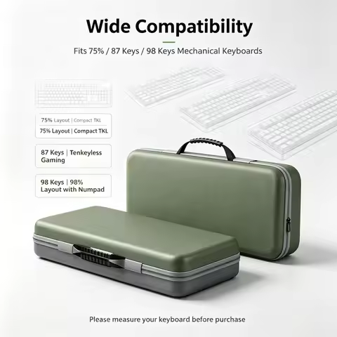 Mechanical Keyboard Protective Storage Bag, Travel Carry Case for 75/98/108Keys Keyboard, Fit RK Aul