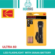 KODAK LED FLASHLIGHT ULTRA 60 WITH 3XAAA BATTERY