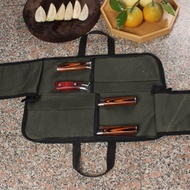 [mojotorw7] Canvas Chef Knife Bag Heavy Duty Chefs Knife Roll Bag for Kitchen Camping