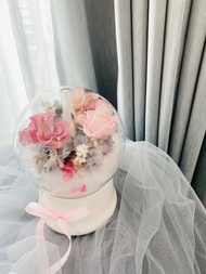 溫柔日系永生花香薰燈 水氧機 生日 禮物 情人節