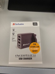 Verbatim 4 Port 30W PD & QC 3.0 USB 充電器