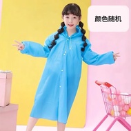 南啵丸加厚非一次性儿童雨衣EVA材质男女童便携式背包徒步旅行户外雨披 儿童加厚[蓝色]束口 均码