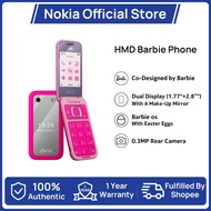 HMD Barbie Flip Phone 4G With Fancy Box HMD X Barbie Pink Retro Flip Mobile Phone with MP3