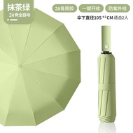 UV Umbrella 24 BONE Compact and Strong Luxurious Real Wood Handle Automatic Open Close Vented Double