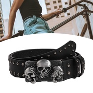 sa Skull Buckle Grunge Punk Waist Belt Modern Buckle for Jeans Dress Unsiex