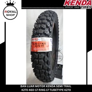 KENDA SEMI TRAIL MOTORCYCLE OUTER TIRE K270 460-17 Ring 17 TUBETYPE K270