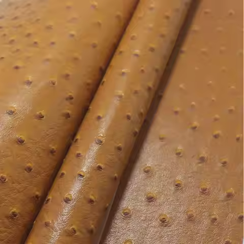 30x68cm Ostrich Skin Texture Embossed PVC Raised Particles Synthetic Leather for Handmade Bags Keych