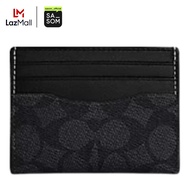 Coach Slim Id Card Case Black Charcoal | ของแท้ ตรวจสอบโดย SASOM