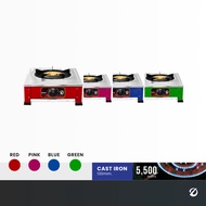 DYNAHOME | LK-117-C Single Burner Gas Stove (Cast Iron) Tabletop Type 4 Colors (Red/Pink/Green/Blue)