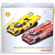 Sparky x Tiny x Shell 1/64 Porsche 917K 24h Le Mans Winner 1970 Piper Van Lennep #18 #23