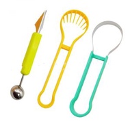 其他品牌 - 三合一水果切花挖球器 廚房用挖瓤廚房工 不銹鋼多用水果挖球器 家庭用三合一水果切