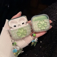 New Green Flowers Earphone Case i12 i11 i13 Cartoon Transparent Embossed 1 2 3 Bluetooth gen1 gen2 P