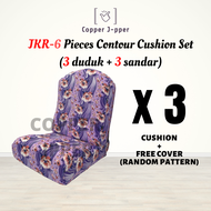 [JKR SIZE] 6 Pieces Round Head Contour Sofa Cushion With Cover JKR Size /bantal kusyen kerusi kayu s