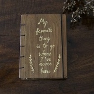 Teakwood cover carving notebook handmadenotebook diaryhandmade wood 筆記本