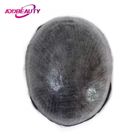 ISkin Hair Prosthesis Full PU 0.12-0.14cm With Knots Men Toupee Hairpiece Human Hair Wig 30mm Natura