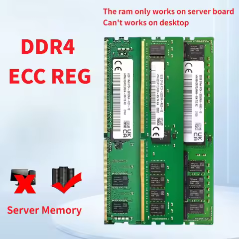 DDR4 4GB 8GB 16GB 32GB Server Memory 2133MHz-3200MHz PC4 ECC REG UDIMM 1.2V 288-Pin Server & Worksta