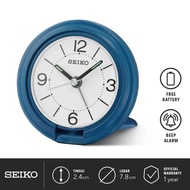 Seiko Qht012 L Blue Original Beker Alarm Clock