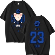 Stray Kids Huang HyunJin Lee Know Printed Short Sleeve Pure Cotton T-shirt