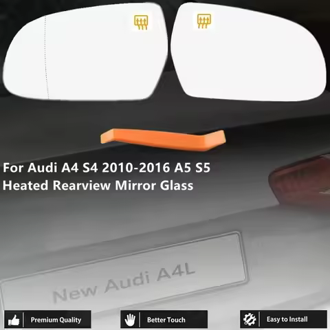 Car Side Heated Rearview Mirror Glass Mirror Lens left right For Audi A4 S4 2010-2016 A5 S5 2010-201