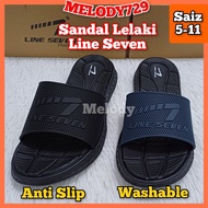 [MELODY729] E1211 LINE SEVEN Men Sandal Slip On L7 / Sandal Lelaki LINE SEVEN 100% Original / Selipa