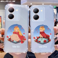 ELAXIS Silicone Compatible for VIVO Y36 5G Transparent Shockproof Bumper Phone Case Cute Cartoon Cou