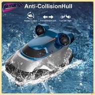 Mini RC Hovercraft Boat - 2.4GHz High Speed Remote Control Watercraft with LED Lights, Kids Water To