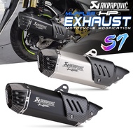 Akrapovic S7 Motorcycle Exhaust muffler click150 pcx150 gsxr150