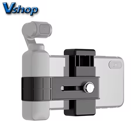 PULUZ Smartphone Fixing Clamp 1/4 inch Holder Mount Bracket for DJI OSMO Pocket / Pocket 2