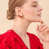Red Water Drop earrings Unique Diamond earrings Design Accessories Female earrings